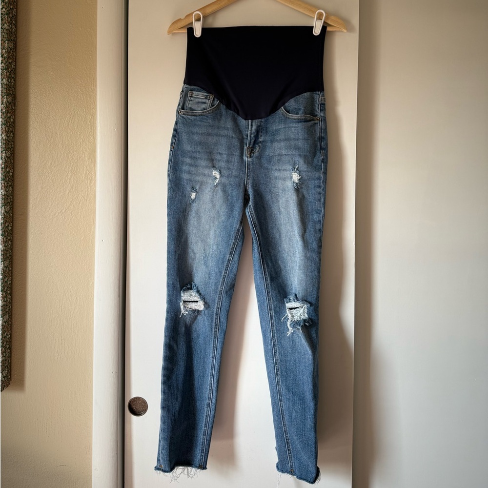 Pinkblush High Rise Blue Distressed Jeans - Picture 3 of 10